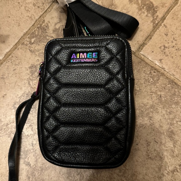 Aimee Kestenberg Handbags - Aimee Kestenberg Small Crossbody with Rainbow Iridescent Oil Slick Hardware